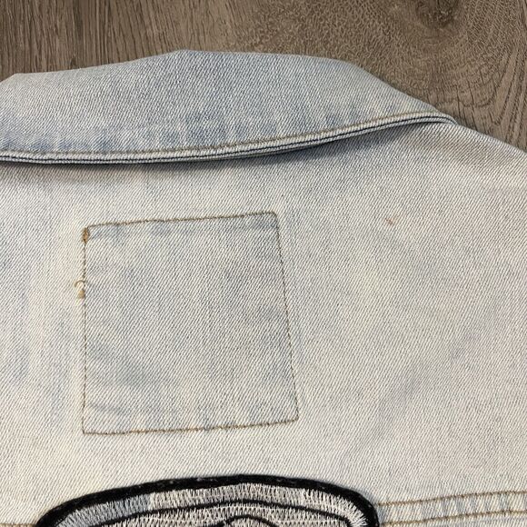 PYFD Vintage Denim Jacket Mens 2XL Guardian Angel King Streetwear Rock Hip Hop - Picture 8 of 16